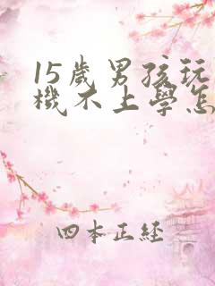 15岁男孩玩手机不上学怎么办