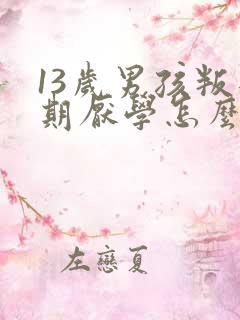 13岁男孩叛逆期厌学怎么管