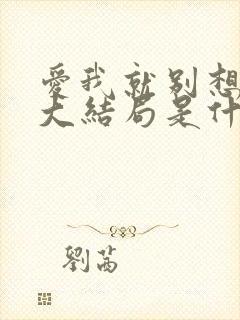 爱我就别想太多大结局是什么