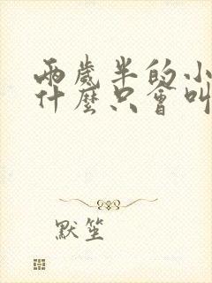 两岁半的小孩为什么只会叫爸爸妈妈