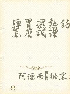 脾胃湿热的症状怎么调理