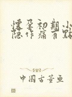 怀孕初期小腹隐隐作痛有点出血