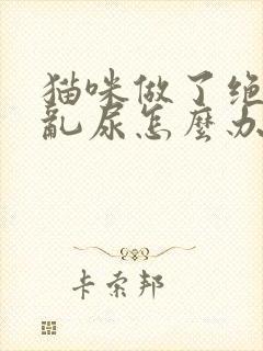 猫咪做了绝育还乱尿怎么办