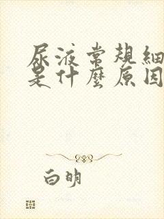 尿液常规细菌高是什么原因