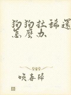 狗狗拉稀还带血怎么办