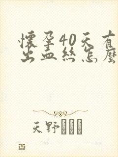 怀孕40天有点出血丝怎么回事