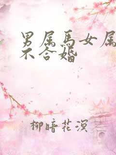 男属马女属兔合不合婚