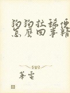 狗狗拉稀便血是怎么回事精神很好