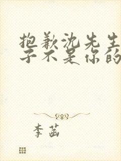 抱歉沈先生,孩子不是你的完整短剧