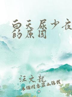 白天尿少夜尿多的原因