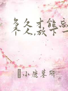 多久才能忘记一个人,放下一段感情