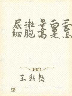 尿微量白蛋白红细胞高是怎么回事