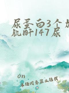 尿蛋白3个加号肌酐147尿