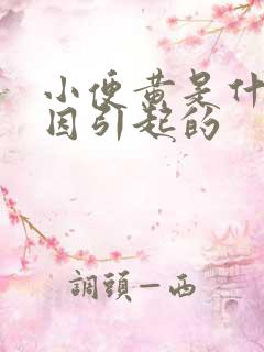 小便黄是什么原因引起的