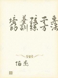 培养孩子专注力的训练方法机构