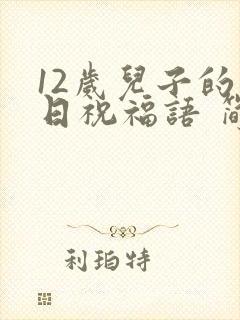 12岁儿子的生日祝福语 简短独特