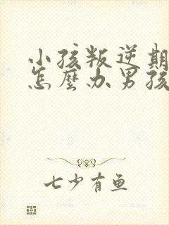 小孩叛逆期厌学怎么办男孩