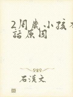 2周岁小孩不说话原因