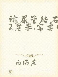 输尿管结石0.2厘米,需要碎石吗