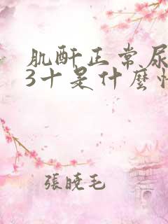 肌酐正常尿蛋白3十是什么情况