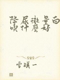 降尿微量白蛋白吃什么好