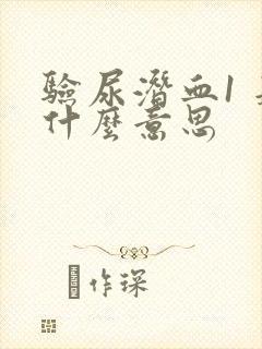 验尿潜血1 是什么意思