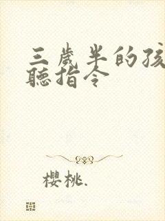 三岁半的孩子不听指令