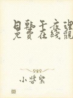 日韩午夜理论片免费在线观看