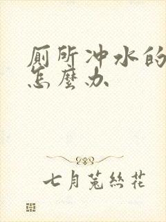 厕所冲水的漏水怎么办