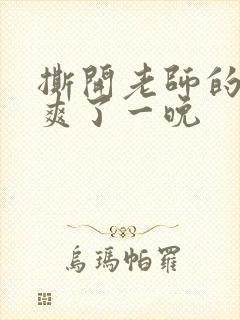 撕开老师的丝袜爽了一晚