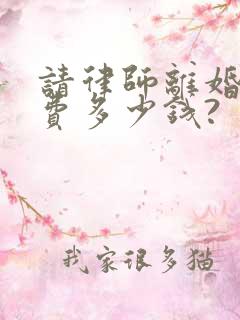 请律师离婚起诉费多少钱?