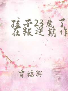 孩子23岁了还在叛逆期作为家长应该怎么做