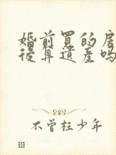 婚前买的房子死后算遗产吗