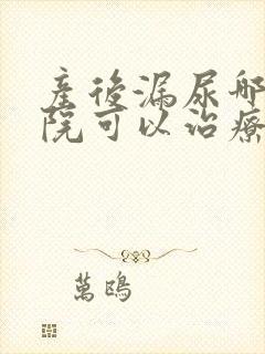 产后漏尿哪家医院可以治疗