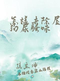 怎样去除屋里的狗尿骚味