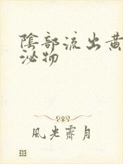 阴部流出黄色分泌物