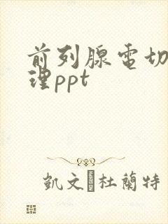 前列腺电切术护理ppt