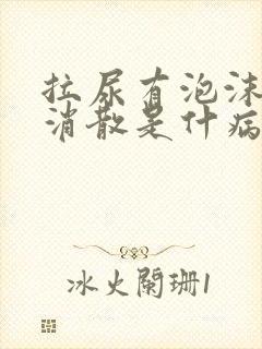 拉尿有泡沫不会消散是什病