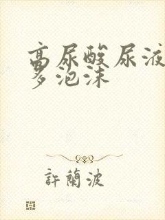 高尿酸尿液有很多泡沫