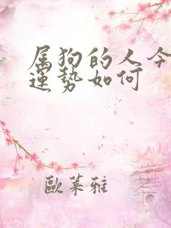 属狗的人今年的运势如何