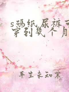 s码纸尿裤可以穿到几个月