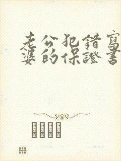 老公犯错写给老婆的保证书