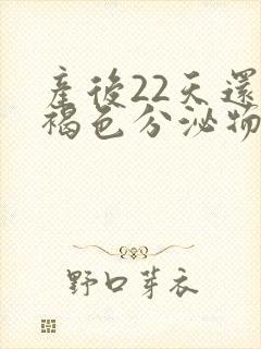 产后22天还有褐色分泌物