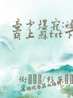 帝少爆宠:娇妻霸上瘾txt下载