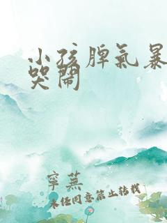 小孩脾气暴躁爱哭闹