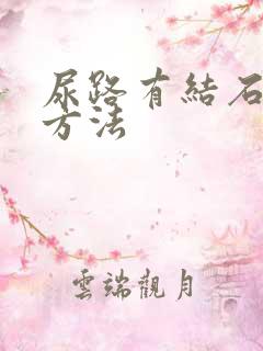 尿路有结石排石方法