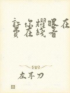 许你耀眼在线免费在线看