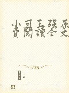 小可王强原文免费阅读全文最新章节