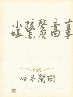 小孩声音有点嘶哑怎么回事