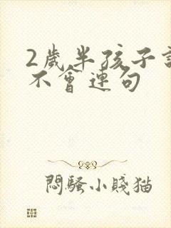 2岁半孩子说话不会连句